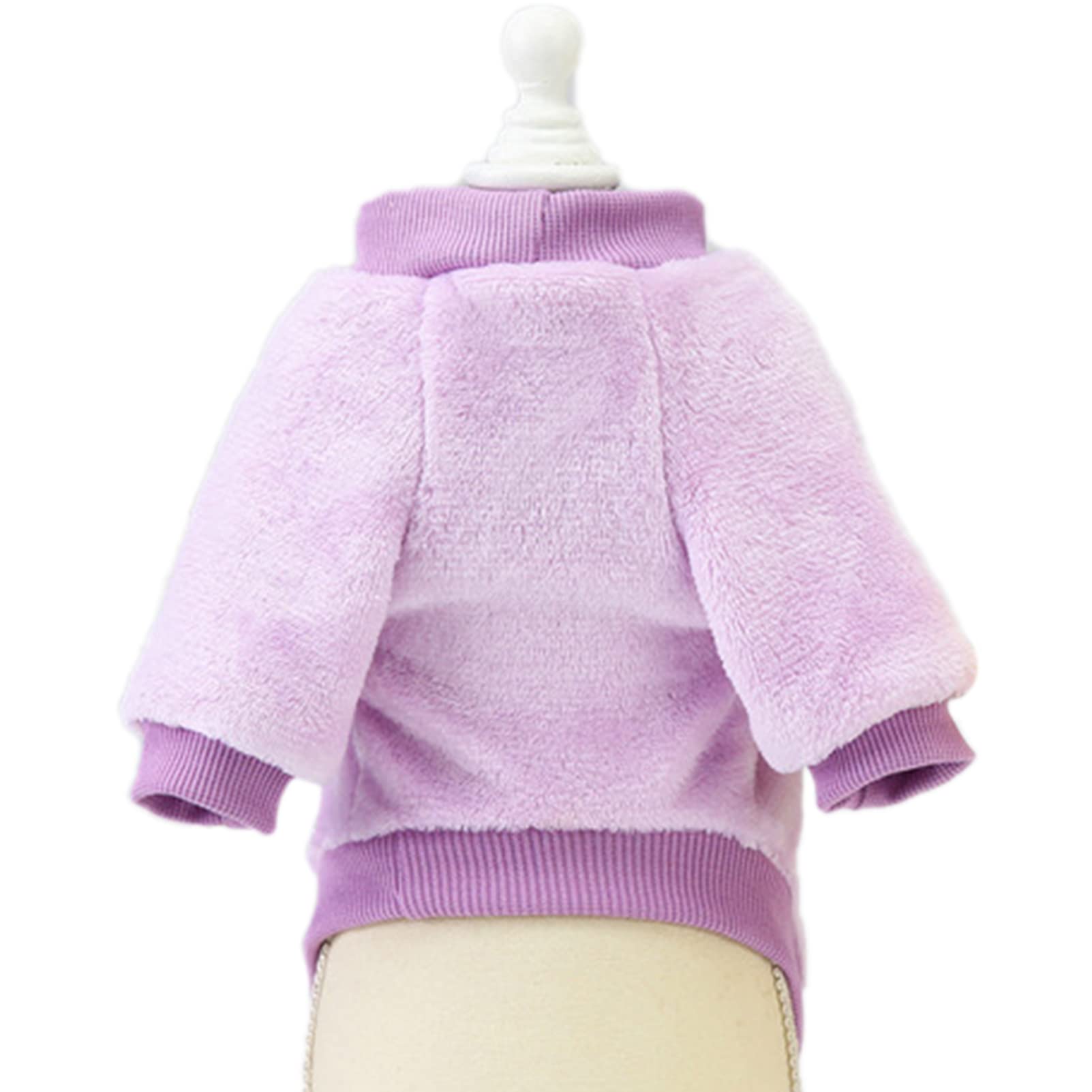 Jecikelon Pet Dog Clothes Dog Sweater Soft Thickening Warm Pup Dogs Shirt Winter Puppy Sweater For Dogs (Z01-Purple, Large)